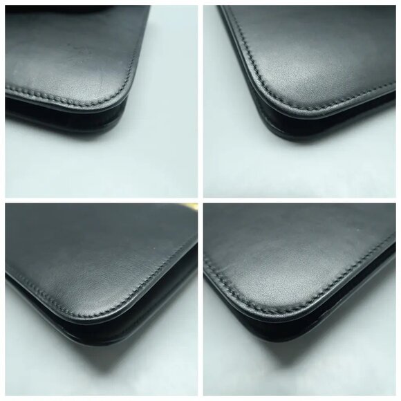 100% Authentic GUCCI Peony Black Pearly Leather Shoulder Bag 615-121424 - Picture 5 of 12